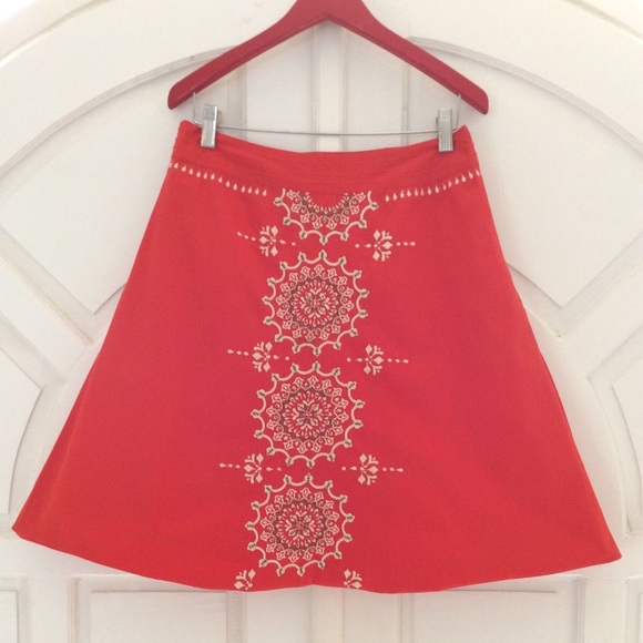 VINTAGE Anthropologie Gilded Dawn Skirt by Lithe - Picture 1 of 2